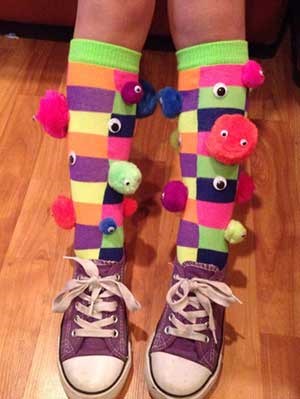 Crazy sock ideas for Barracudas Theme Day