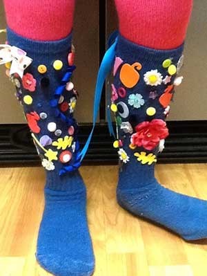 Crazy sock ideas for Barracudas Theme Day