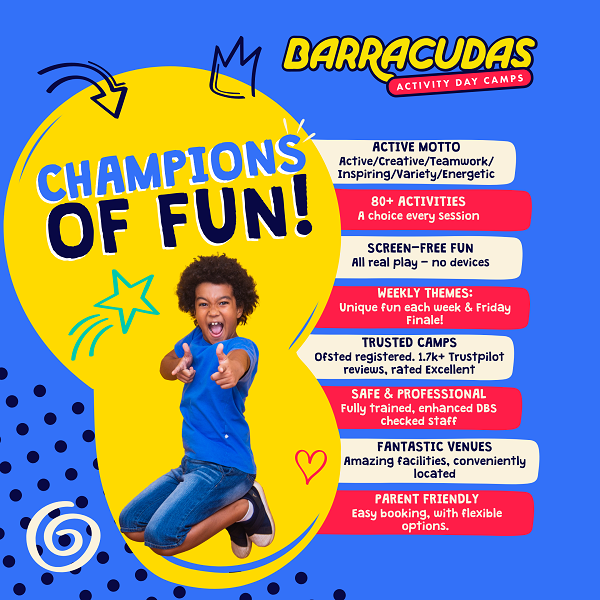 Barracudas Champions of Fun infographic